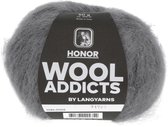 Lang Yarns Wooladdicts Honor  kleur donkergrijs - 1084.0005 - wol garen - haken - breien - breipakket - haakpakket- 50 gram per bol - Lang Yarns - pendikte 5.5 tot 6 - alpaca merino mix - vol