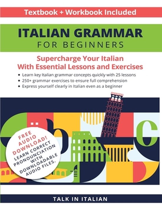 Italian Grammar for Beginners Textbook + Workbook Included - cover