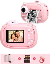 Vitafa Digitale camera - Digitale camera kinderen - Kinder camera meisjes - Kidizoom - Foto printer - 32GB - Roze