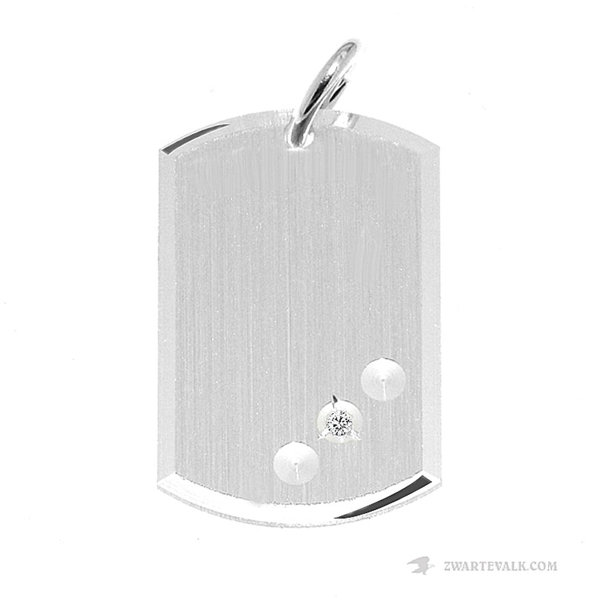 Juwelier Zwartevalk ZILVEREN GRAVEERHANGER MET ZIRKONIA 24.013