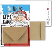 Geldkaart met mini Envelopje -> Kerst - No: 02 (HoHoHo dit is het Tofste KerstKado - Kerstman met baard) - LeuksteKaartjes.nl by xMar