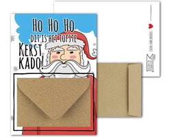 Geldkaart met mini Envelopje -> Kerst - No: 02 (HoHoHo dit is het Tofste KerstKado - Kerstman met baard) - LeuksteKaartjes.nl by xMar