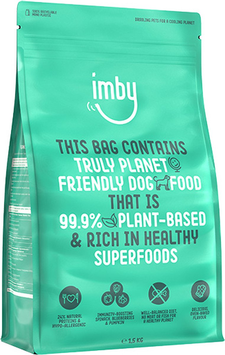 Imby Vegan Hondenvoer 5kg - Vegetarisch - Hypoallergeen - 5 kg