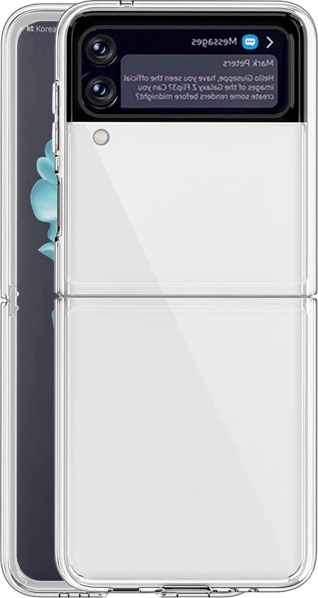 Hoesje geschikt voor Samsung Galaxy Z Flip 3 - Transparant Siliconen Case