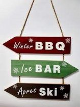 Winter tekstbord - muurhanger - Winter BBQ - Ice BAR - Apres SKI