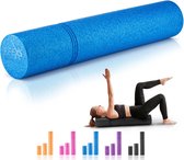 FFEXS Foam Roller - Therapie & Massage voor rug benen kuiten billen dijen - Perfecte zelfmassage voor sport fitness [Hard] - 80 CM - Blauw