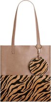 Yehwang - Shopaway shopper - schouder tas - bruin - zebra - dierenprint