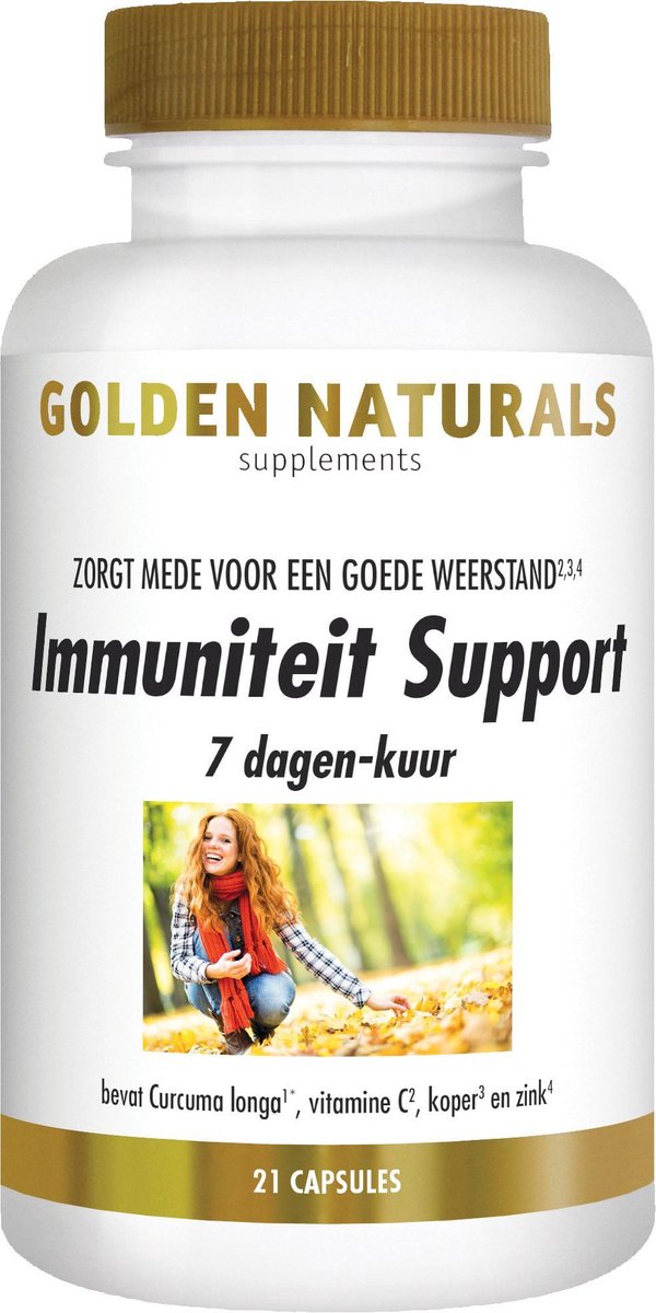 Goedkoopste Golden Naturals Immuniteit Support 7 dagen-kuur (21 vegetarische capsules