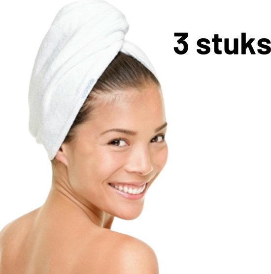 YUNICS® Serviette Cheveux - Wit - Serviette Cheveux - Serviette Cheveux  Microfibre 