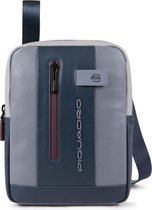 Piquadro Urban Pad 10.5"/ iPad 9.7" Crossbody Bag Gray/ Bordeaux
