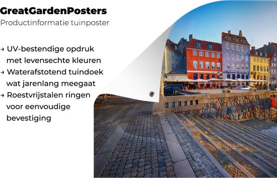Affiche jardin - Maisons colorées Copenhague - 120x90 cm
