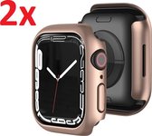 Hard Case Bumper Cover Case Bumper Hoesje Geschikt Voor Apple Watch Series 7 45mm  - iWatch 45MM Beschermkap Beschermhoes Beschermer Hoes - Optimale Rand Bescherming - Thin Fit Cas