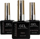 Gellex- SET Absolute Builder Gel in a Bottle "Selene'' 15ml - Starterspakket 3x15ml - Gel Nagellakset- Gellak - Biab nagels