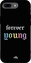 Forever Young Black - iPhone Rainbow Quotes Case