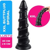 Lusty XXL Buttplug Spiral - 30 x 8 cm - Grote Anaalplug met Zuignap - Anaal Toys - Seksspeeltjes - Sex Toys