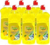 Eco Top Afwasmiddel Citroen 6 x  1L - Voordeelverpakking