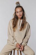 Colourful Rebel Uni Hoodie Beige Dames - Organisch Katoen - XL