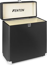 Platenkoffer - Fenton RC30 platenkoffer voor 30 - 35 platen - Geschikt voor alle formaten - Flanellen voering - Zwart