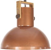 Industriële hanglamp 25 W koper rond mangohout 52 cm E27