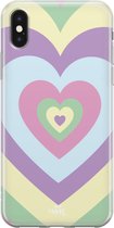 Retro Heart Pastel - iPhone Transparant Case