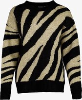 TwoDay dames trui met zebraprint - Zwart - Maat XL