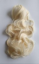 Clip in Paardenstaart vlinderklem hairextension wit blond 60 CM