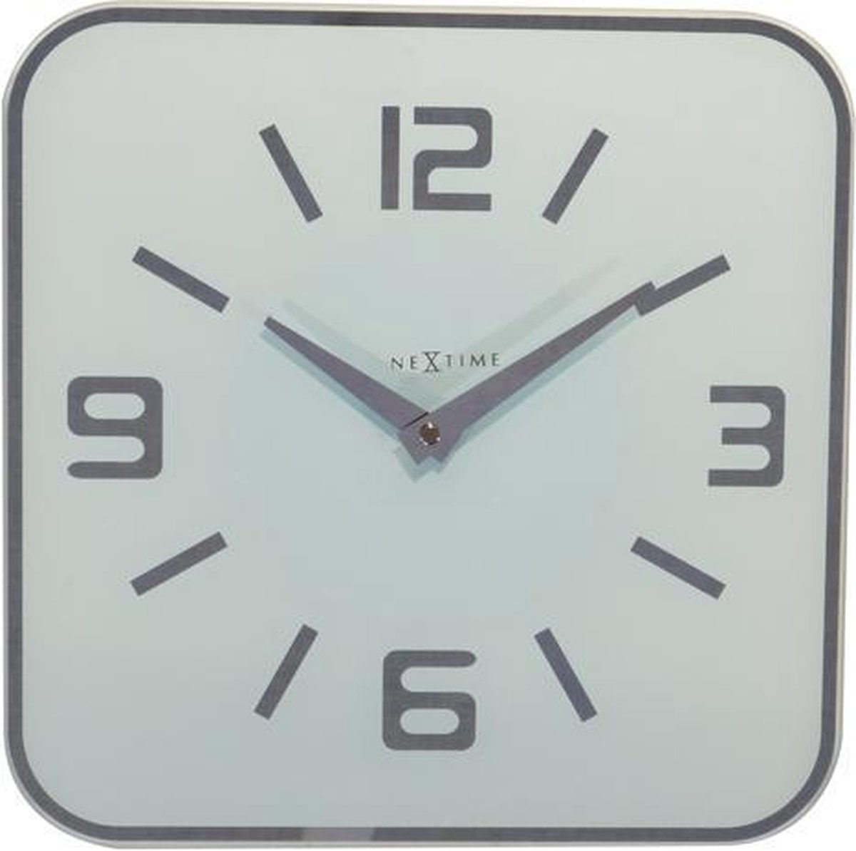 NeXtime - Wandklok - 43 cm - Glas/Spiegel - Wit - 'Shoko'