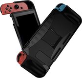 Geschikt voor Nintendo SWitch Hoesje Schokbestendig TPU Case met Kickstand Zwart