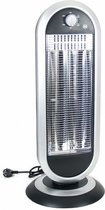 Gerimport heater 30 x 30 x 70 cm aluminium zwart /zilvergrijs