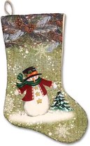 Unique Living | Stocking Santa Green snowman
