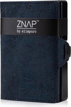 Slimpuro Znap Slim Wallet - 12 Pasjes - Muntvak - 8,9 X 1,8 X 6,3 cm (Bxhxd) RFID Bescherming - Donkerblauw