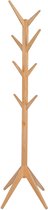 Kamyra® Houten Kapstok Staand met 8 Haken - Garderoberek - Voor in de Hal, Woonkamer en Slaapkamer - Beige 180 cm hoog