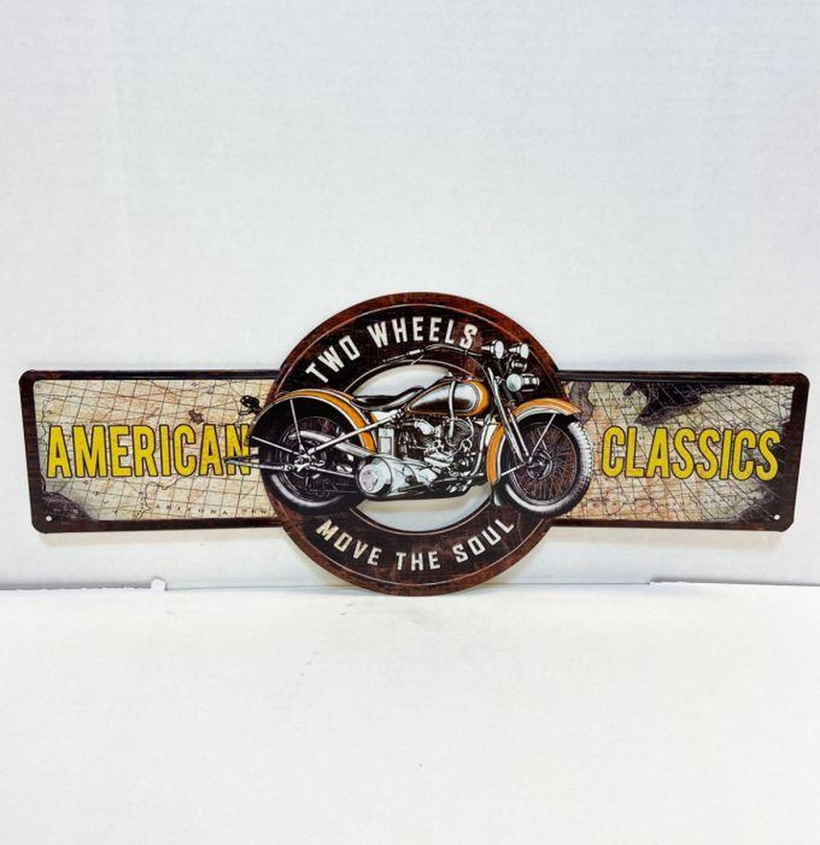 American Classics Motor Metaal Bord 45 x 19 cm