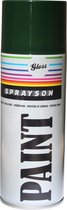 Sprayson Verf Spuitbus - Spuitlak - RAL6009 Hoogglans Groen - 400 ml. - 12 stuks