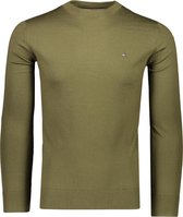 Tommy Hilfiger Trui Groen Aansluitend - Maat S - Heren - Herfst/Winter Collectie - Wol