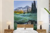 Behang - Fotobehang De groene natuur van het Nationaal park Mount Rainier - Breedte 160 cm x hoogte 240 cm
