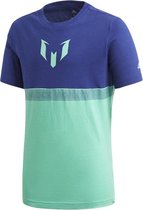 adidas Performance Tee Shirt Messi Voetbal T-shirt Unisex Blauwe 116