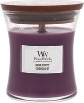 Woodwick Dark Poppy mini kaars