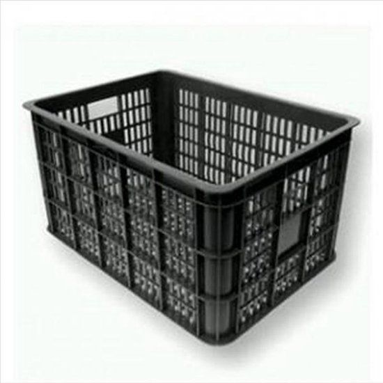 Lastpak Stevige fietskrat kunststof - zwart - 50L - geperforeerde bodem - 48x35x26 cm van Lastpak — afbeelding 5