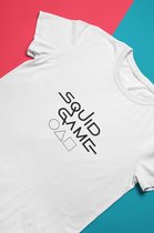 Squid Game Logo T-Shirt Wit | Netflix | Korean drama | Battle Royale | Gi-hun Saebyeok | Unisex Maat L