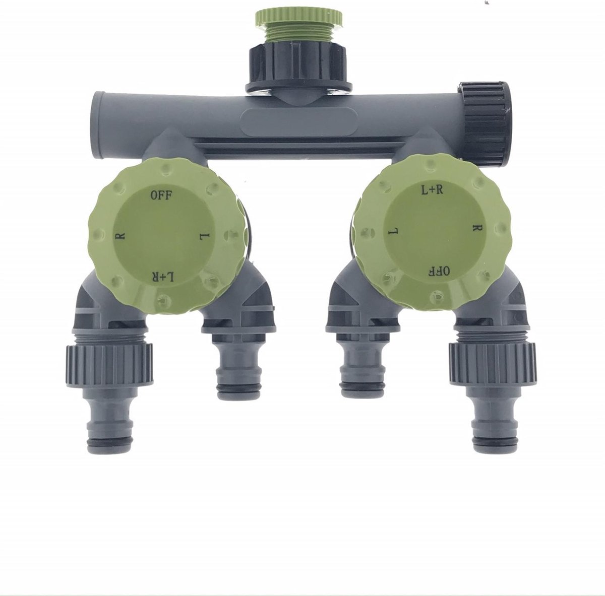 Benson - Waterverdeler - Tuinslang 5 Weg -Kraanaansuiting voor 1/2" - 3/4" - 4 slang aansluitingen