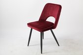 Velvet eetkamerstoel FURN "rood"- eetkamerstoel - eetkamerstoel set van 4 - eetkamerstoelen