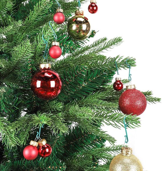 KIARA Decoraties 44 Glazen kerstballen Set 2 cm 5 cm Kleine kerstboom...