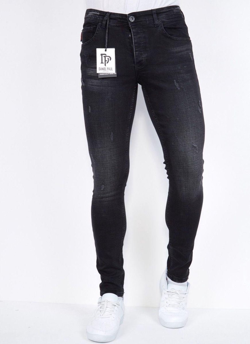 Jeans Heren Zwart Stretch Slim fit - DP/S-22 -Zwart