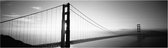 Poster - Golden Gate Bridge - 33 X 95 Cm - Black