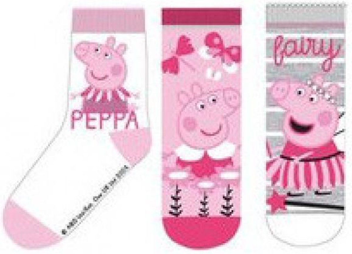 Chaussettes antidérapantes Peppa Pig enfant lot de 2