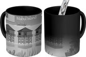 Magische Mok - Foto op Warmte Mok - het eiland Sipadan - zwart wit - 350 ML