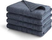 Bol.com Seashell Luxor Hotel Handdoek - Jeans blauw - 4 stuks - 70x140cm aanbieding