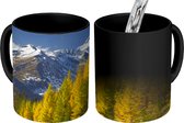 Magische Mok - Foto op Warmte Mok - Bomen voor de Großglockner berg in Oostenrijk - 350 ML