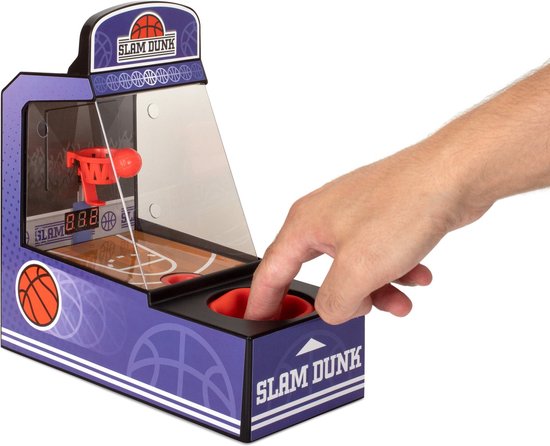 Thumbnail van een extra afbeelding van het spel Orb Retro-basketbalmachine Slam Dunk Arcade Paars/oranje
